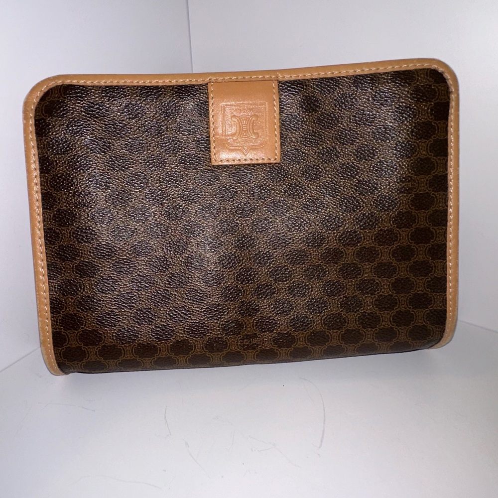 Celine Macadam Leather Clutch